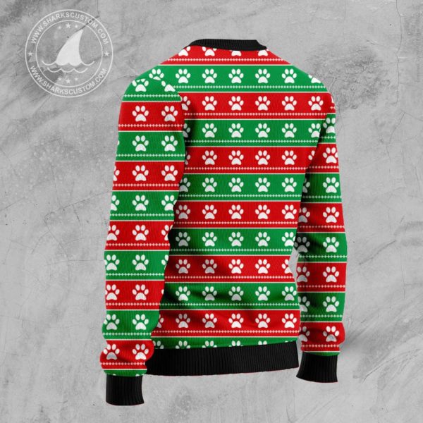 Festive French Bulldog Ugly Christmas Sweater – Snack-Loving Delight!
