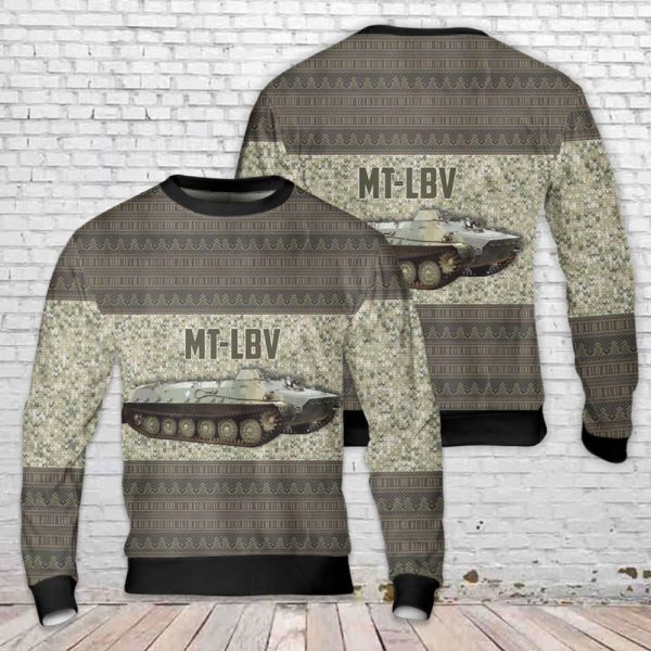 Finnish Army Maavoimat MT-LBV Armoured Personnel Carrier Christmas Sweater 3D Gift For Christmas