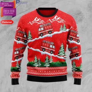 Unisex Firefighter Christmas Ugly Sweater –…