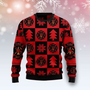 Firefighter Christmas Pattern T2110 Ugly Sweater…