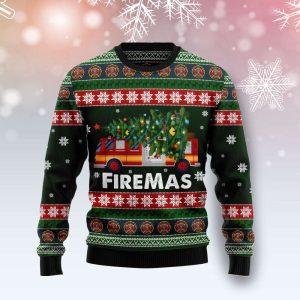 Firefighter Firemas TY1910 Ugly Christmas Sweater…