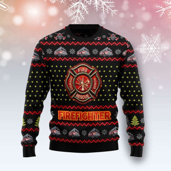 Firefighter Lover TG51019 – Ugly Christmas Sweater: Best Christmas Gift with Noel Malalan s Signature Perfect Christmas Gift