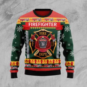 Firefighter Xmas D0610 Ugly Christmas Sweater…