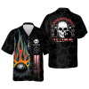 Flame Skull Hawaiian Shirt: Bowling Team…