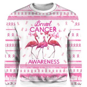 flamingo breast cancer awareness ugly christmas sweater.jpeg