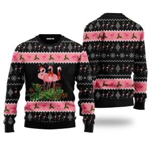 Flamingo Jingle Bell Tropical Ugly Christmas…