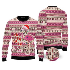 Flamingo Ugly Christmas Sweater For Maen…