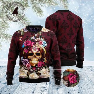 flower skull d1011 ugly christmas sweater perfect gift for christmas by noel malalan 1.jpeg