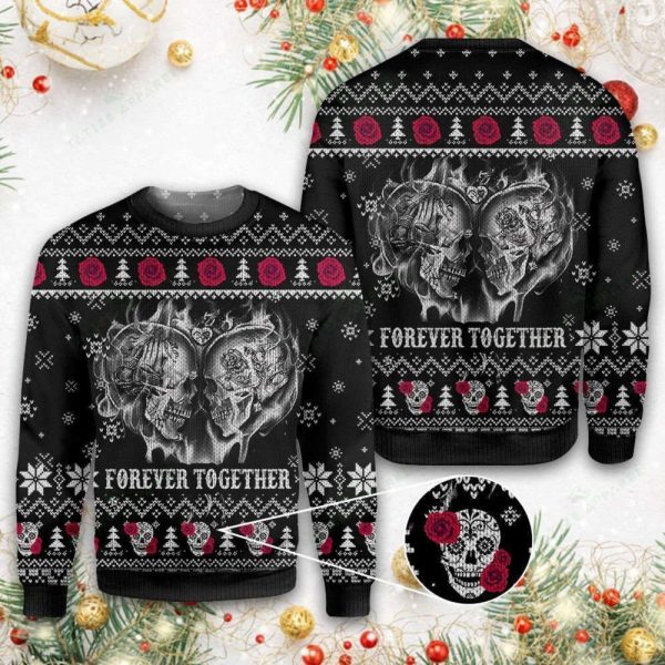 Forever Together Unisex Ugly Christmas Sweater – All Over Print Sweatshirt