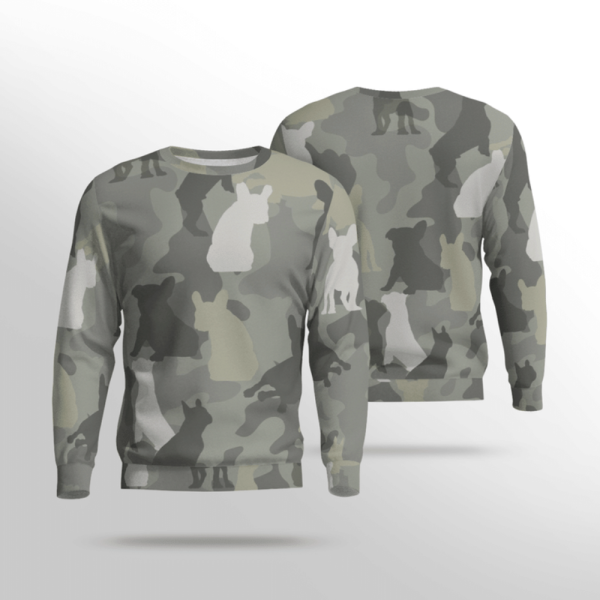 French Bulldog Camo Ugly Christmas Sweatshirt Christmas Gift