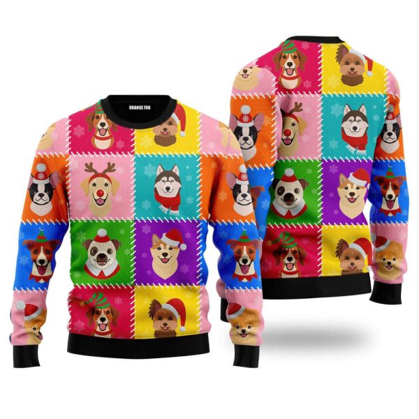 Funny Dog Face Ugly Christmas Sweater for Men & Women – Festive Holiday Apparel
