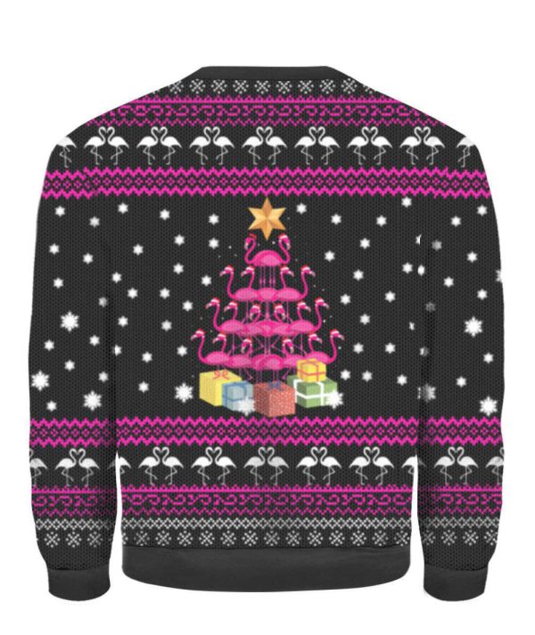 Funny Flamingo Tree Ugly Christmas Sweater For Men & Women UH1105