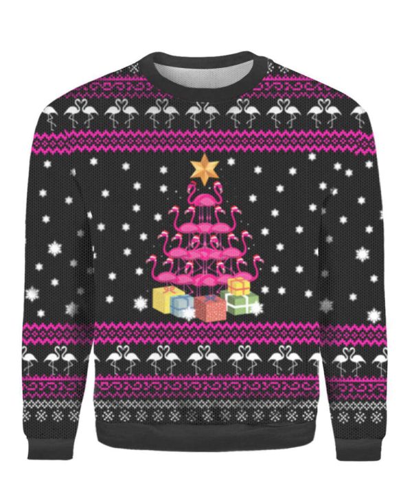 Funny Flamingo Tree Ugly Christmas Sweater For Men & Women UH1105