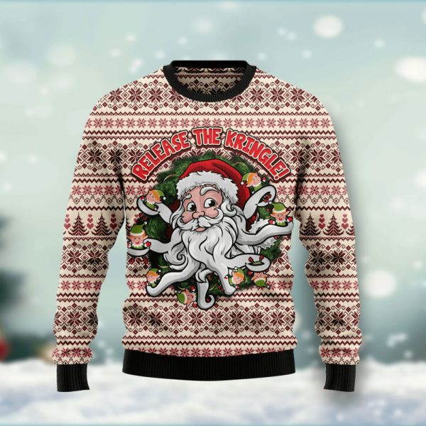 Funny Santa Claus Release The Kringle Ugly Christmas Sweater – Best Xmas Gift  – Gift For Christmas