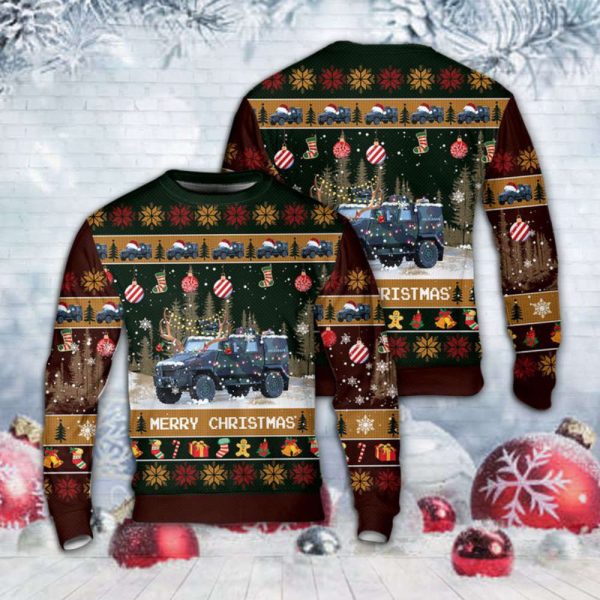 German Armed Forces Feldjager MOWAG Eagle V Christmas Sweater Gift For Christmas