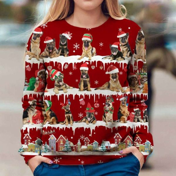 German Shepherd Dog Ugly Christmas Sweater For Christmas Day