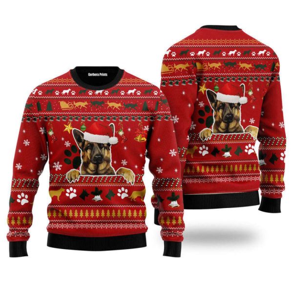 German Shepherd Ugly Christmas Sweater  Ugly Sweater Gift