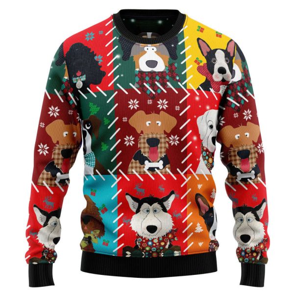 Get Festive with Dog Face Ugly Christmas Sweater – Perfect for the Holidays!