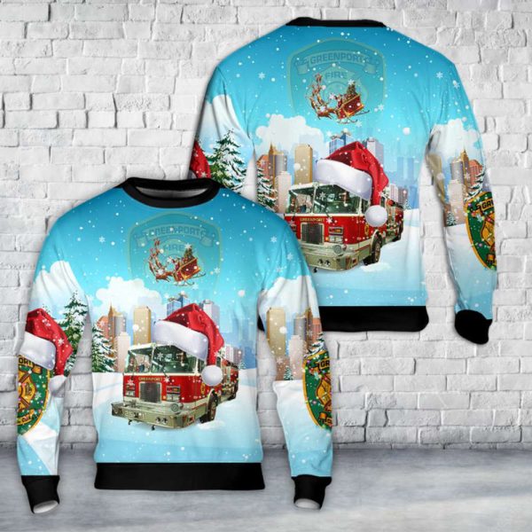 Greenport, New York, Greenport Fire Department Christmas Sweater Gìt For Christmas