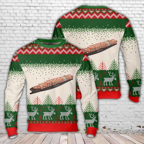 Hapag-Lloyd MV Colombo Express Christmas Sweater 3D DLTD1210BG02