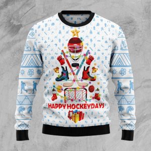 Happy Hockey Day Ugly Christmas Sweater…