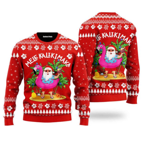 Hawaii Santa Claus Mele Kalikimaka Ugly Christmas Sweater – Gift For Christmas UH1719