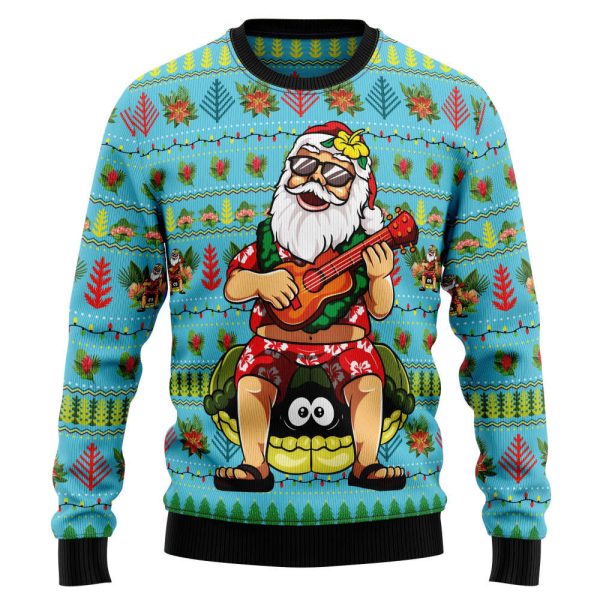 Hawaiian Santa Claus Ugly Christmas Sweater