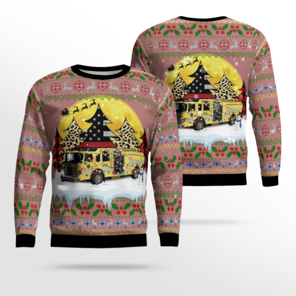 Hayfield Fire Department 3D Ugly Christmas Sweater – Perfect Gift for Christmas Day