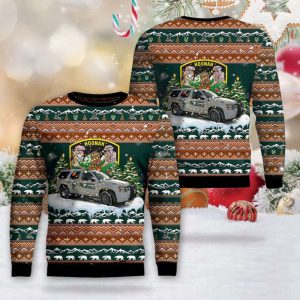 Hoonah Police Department Christmas Sweater: 3D…