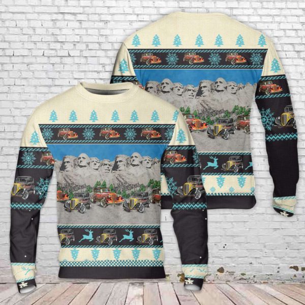 Hot Rod Classic Car Christmas Sweater 3D Christmas Gift Day