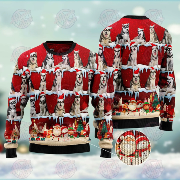 Husky Ugly Sweater Dog Christmas Sweater Christmas Gift for Dog Lovers – Gift For Christmass Day