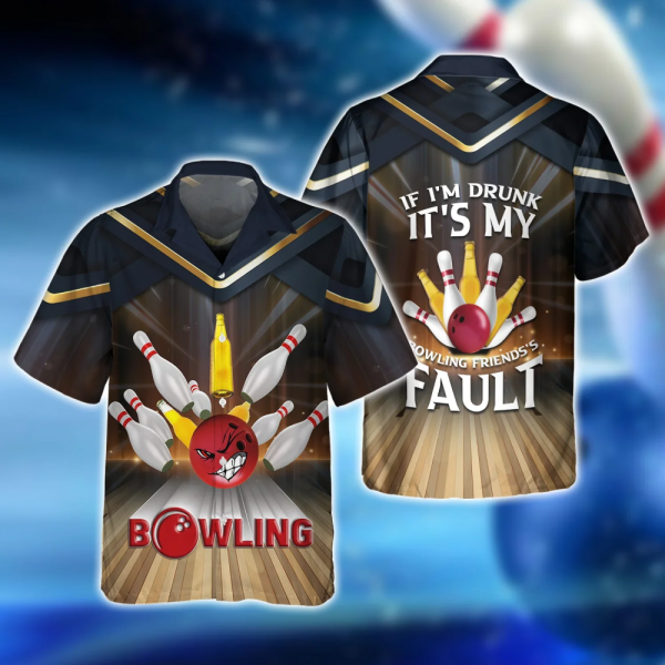 Beer Bowler Hawaiian Shirt – Fun Bowling Team Shirt for Men & Women