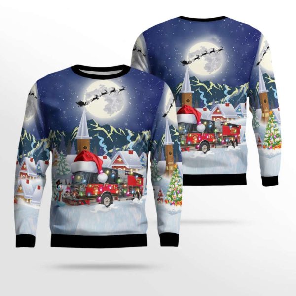 Shop the Trendy McPherson Fire Department Ugly Christmas Sweater in Kansas