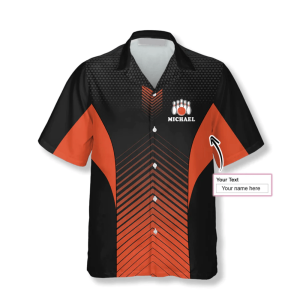 king of the lanes orange custom bowling hawaiian shirt summer gift for bowling team 1.png
