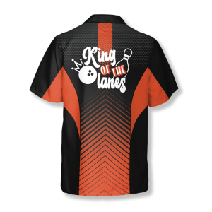 king of the lanes orange custom bowling hawaiian shirt summer gift for bowling team 2.png