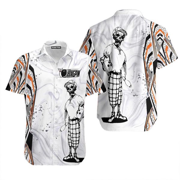 Kingpin Bowling Skull Sport Lover Colorful Hawaiian Shirt For Men and Women HW5416