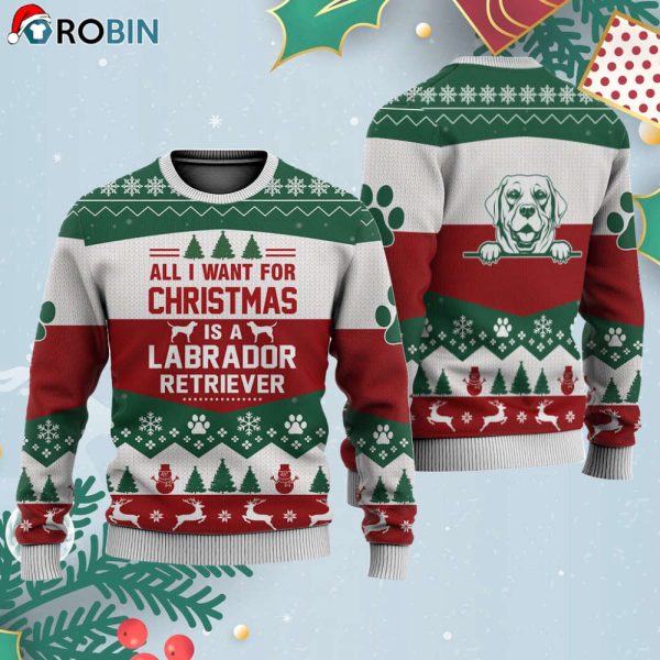 Labrador Retriever All I Want For Ugly Christmas Sweater – Christmas Gift