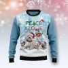 Maltese  Dog Peace Love Joy Ugly Christmas Sweater, Maltese Dog Peace Love Joy 3D All Over Printed Sweater For Christmas Day