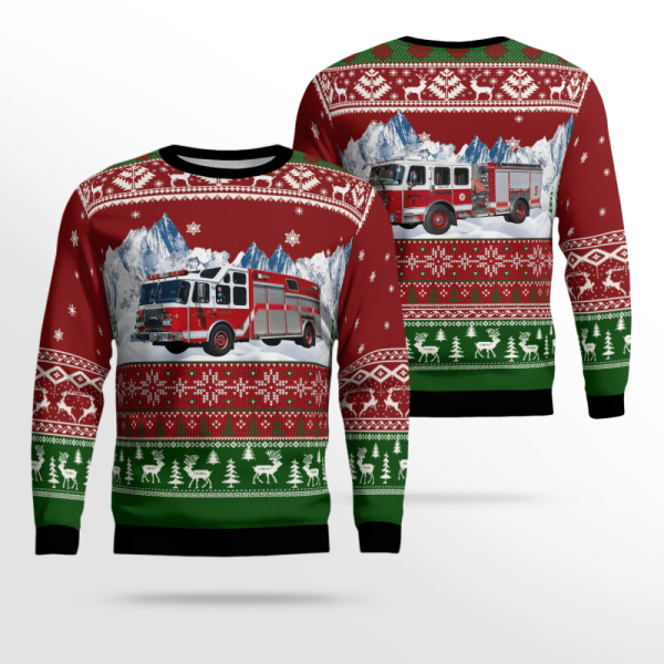 Massachusetts Worcester Fire Department Ugly Christmas Sweater – Gift For Christmas Day