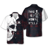 Men s Personalized Bowling Skull Hawaiian Shirt: This is How I Roll!