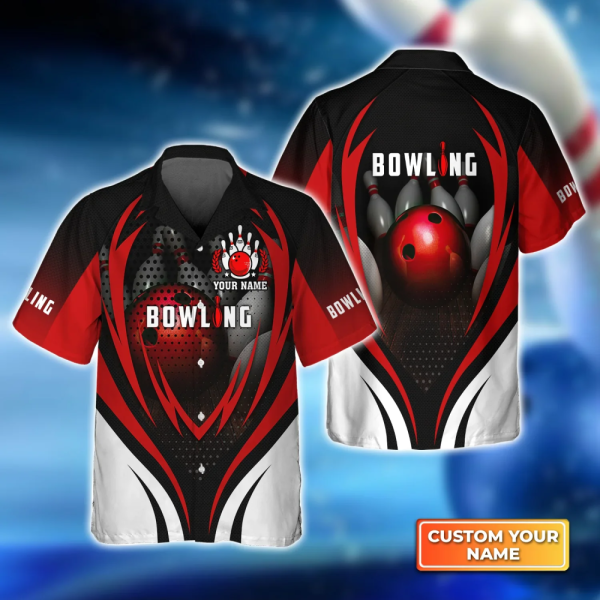 Bowling Hawaiian Shirt for Men & Women: Stylish Bowl Pin Design for Bowling Teams