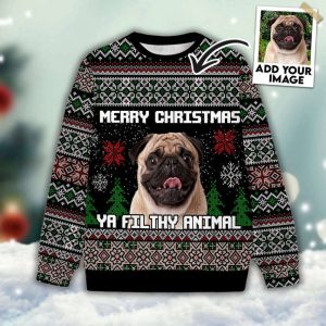 merry christmas ya filthy animal sweater custom ugly sweater for dog lovers.jpeg