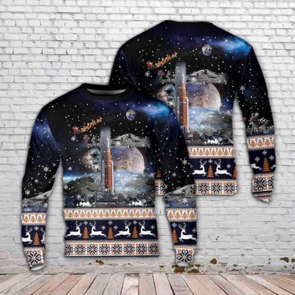 NASA Artemis SLS Moon Rocket Christmas Sweater Gift For Christmas