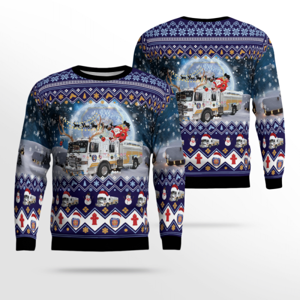 New Hanover County Fire & Rescue 3D Ugly Christmas Sweater – Perfect Gift for Christmas