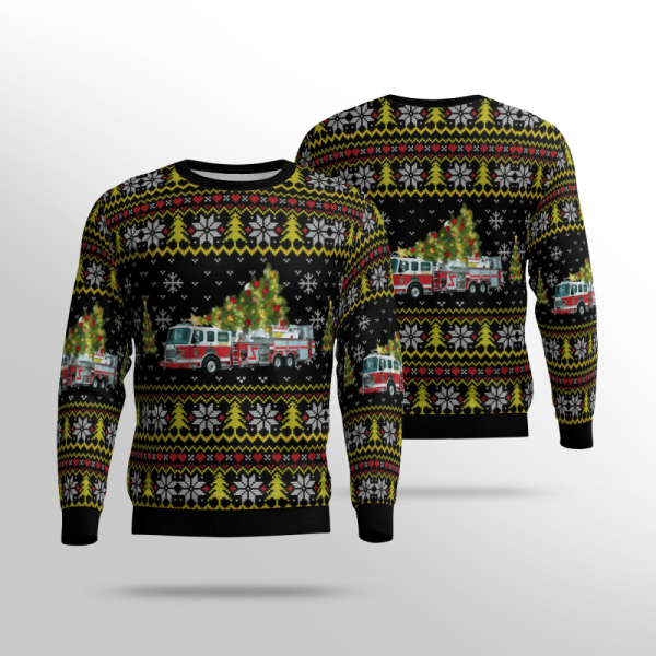 New York Buffalo Fire Department Ugly Christmas Sweater – Perfect Gift for Christmas Day!