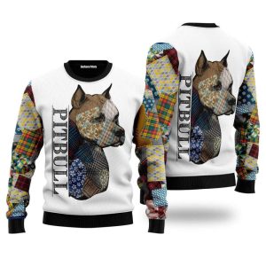 Patchwork Pitbull Ugly Christmas Sweater –…