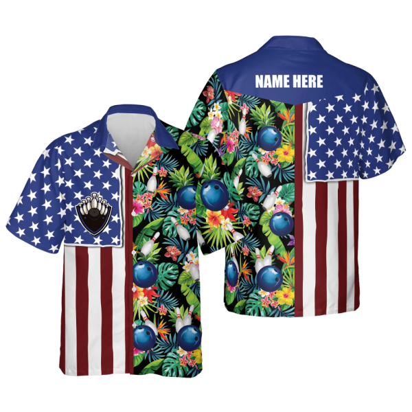 Custom Texas Flag Hawaiian Bowling Shirt for Men – Personalized & Unique