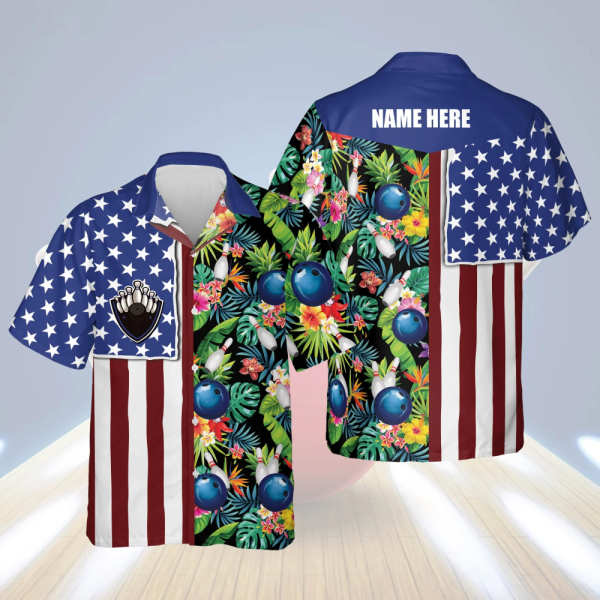 Custom Texas Flag Hawaiian Bowling Shirt for Men – Personalized & Unique