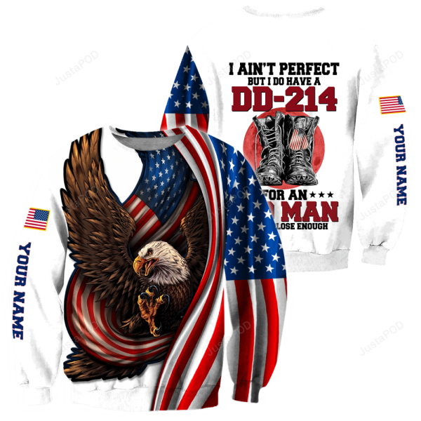 Personalized I Have A DD-214 US Veteran 3D All Over Printed Custom Name Ugly Sweater