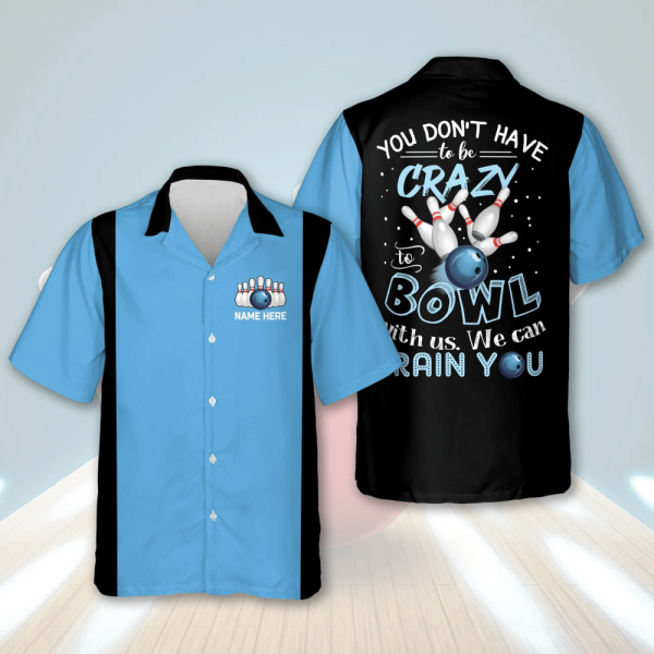 Train & Have Fun in Custom Hawaiian Bowling Shirt – Personalized Name